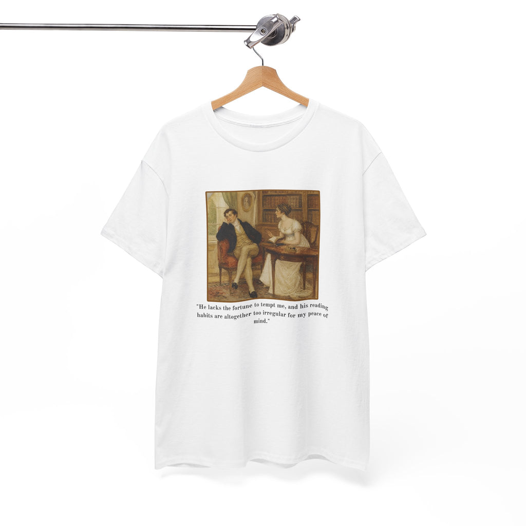 Vintage Regency Painting Tshirt with Witty Literary Quote