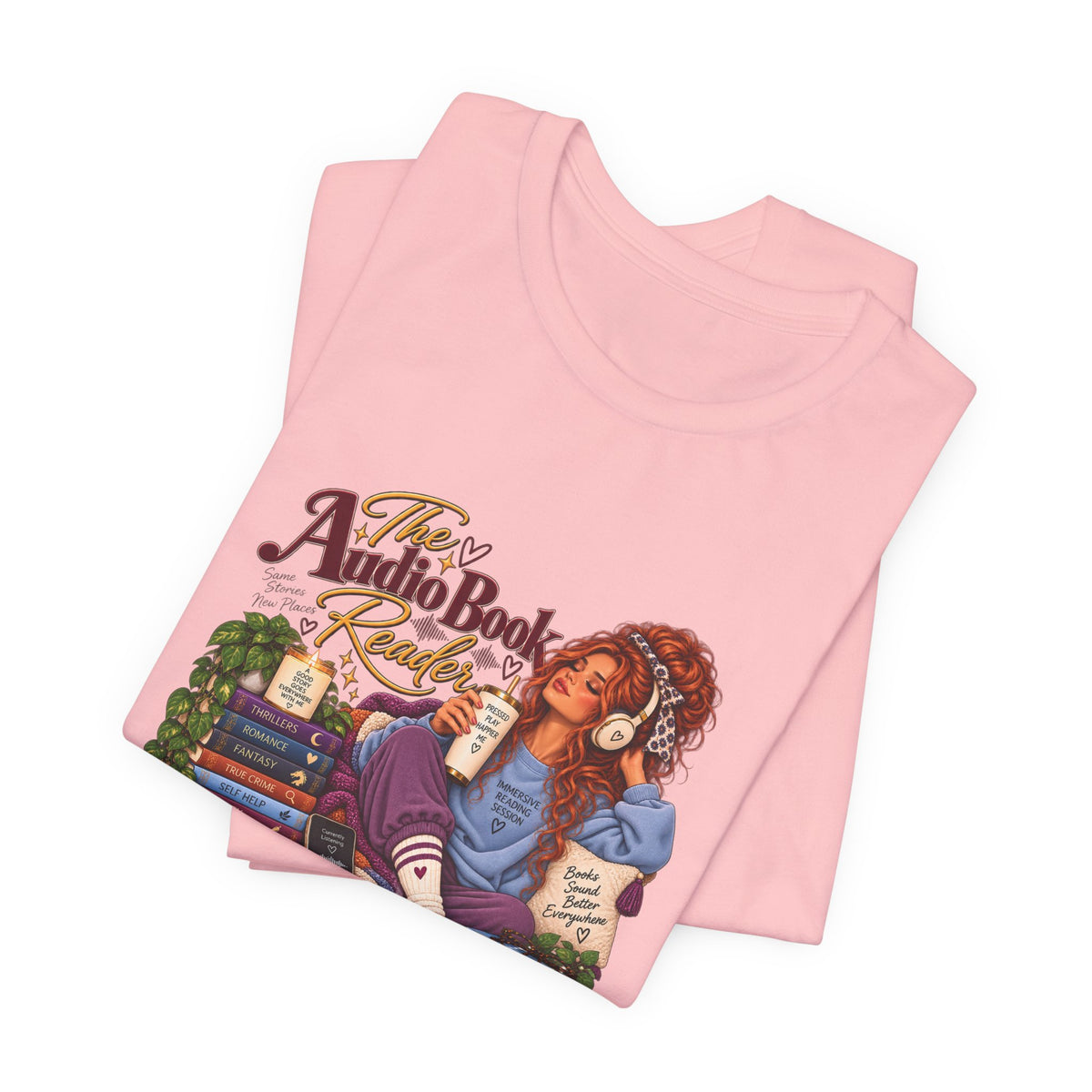 The Audiobook Reader Tee | Booklover and Audiobooks Fan, Graphic Tshirt