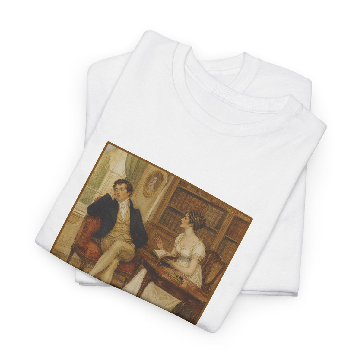 Vintage Regency Painting Tshirt with Witty Literary Quote