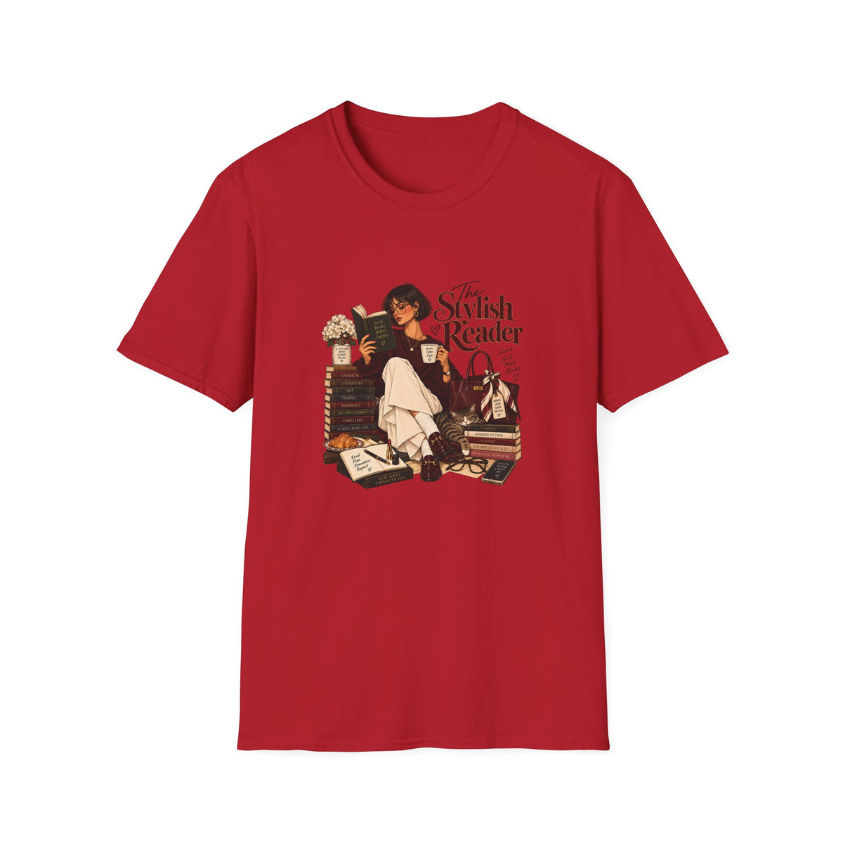 The Stylish Reader Tee | Book Lover Graphic Tshirt