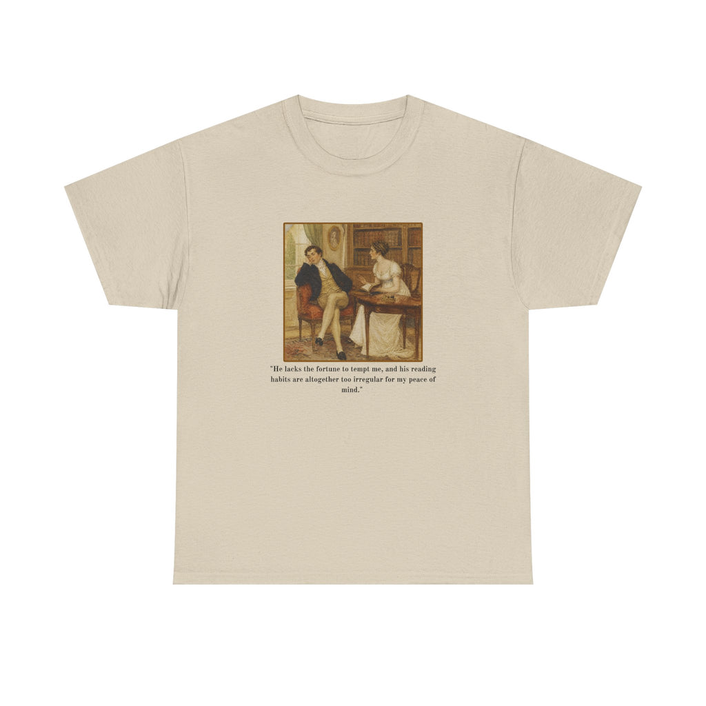 Vintage Regency Painting Tshirt with Witty Literary Quote