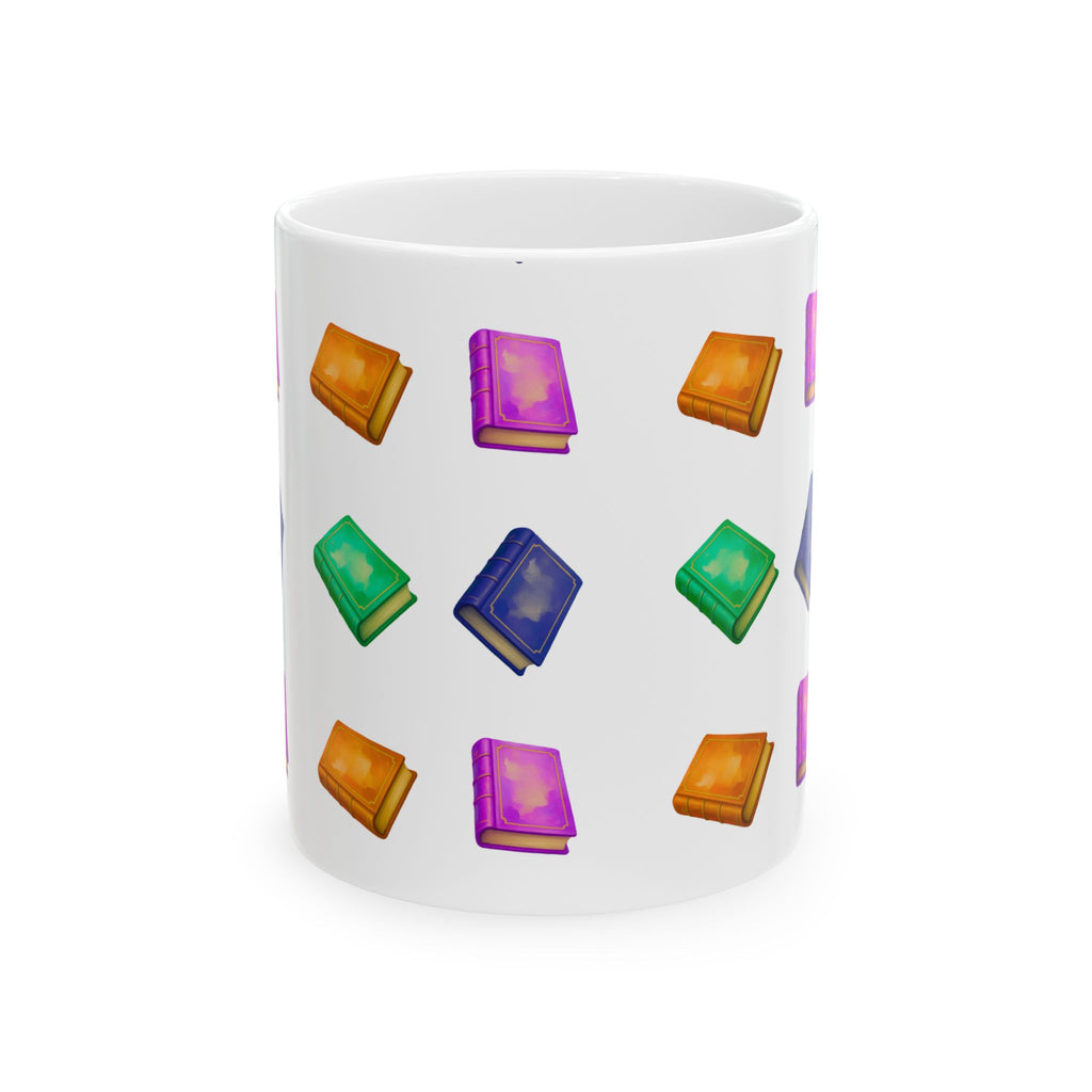 Colourful Book Pattern Mug | Books Ceramic Mug