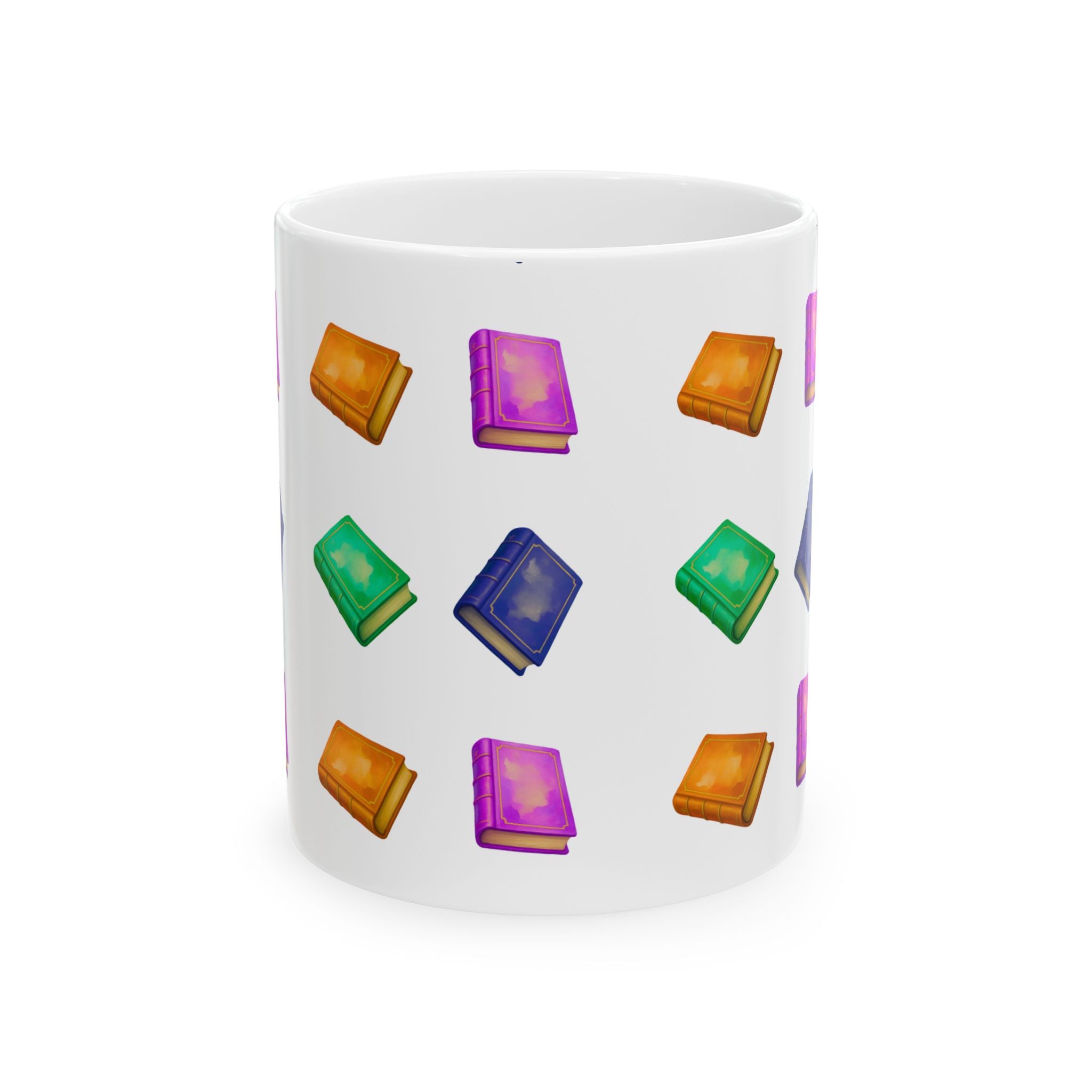 Colourful Book Pattern Mug | Books Ceramic Mug