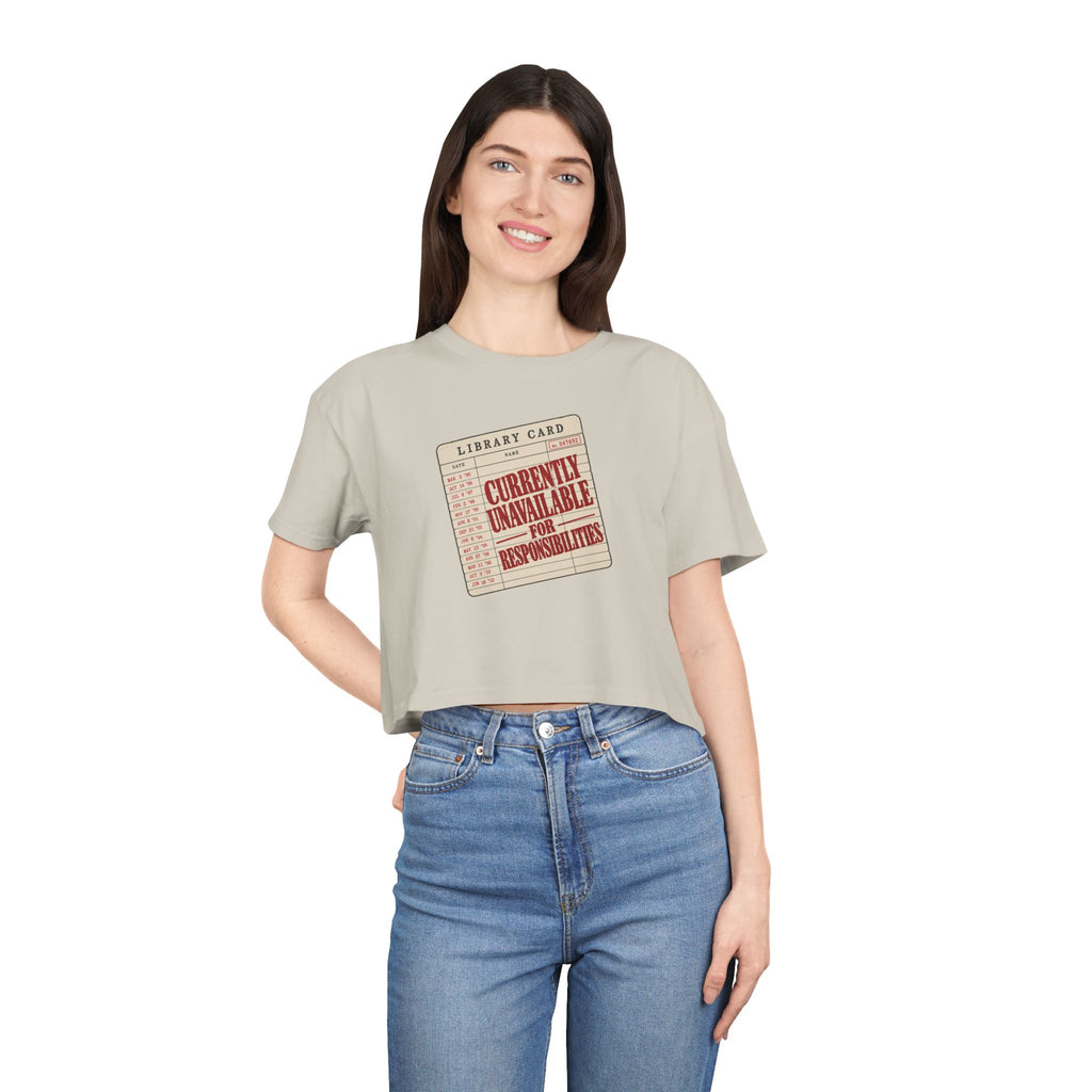Stamped Library Card Tee | Crop