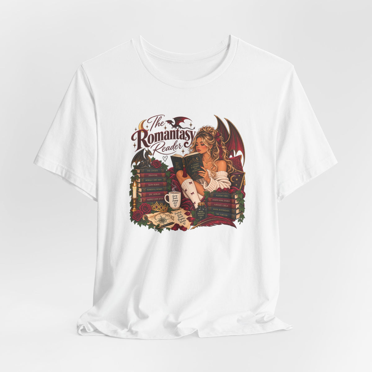 The Romantasy Reader Tee | Romance, Fantasy World Apparel
