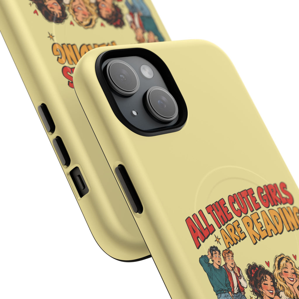 All The Cute Girls Are Reading | Retro Comic, Bookish Phone Case
