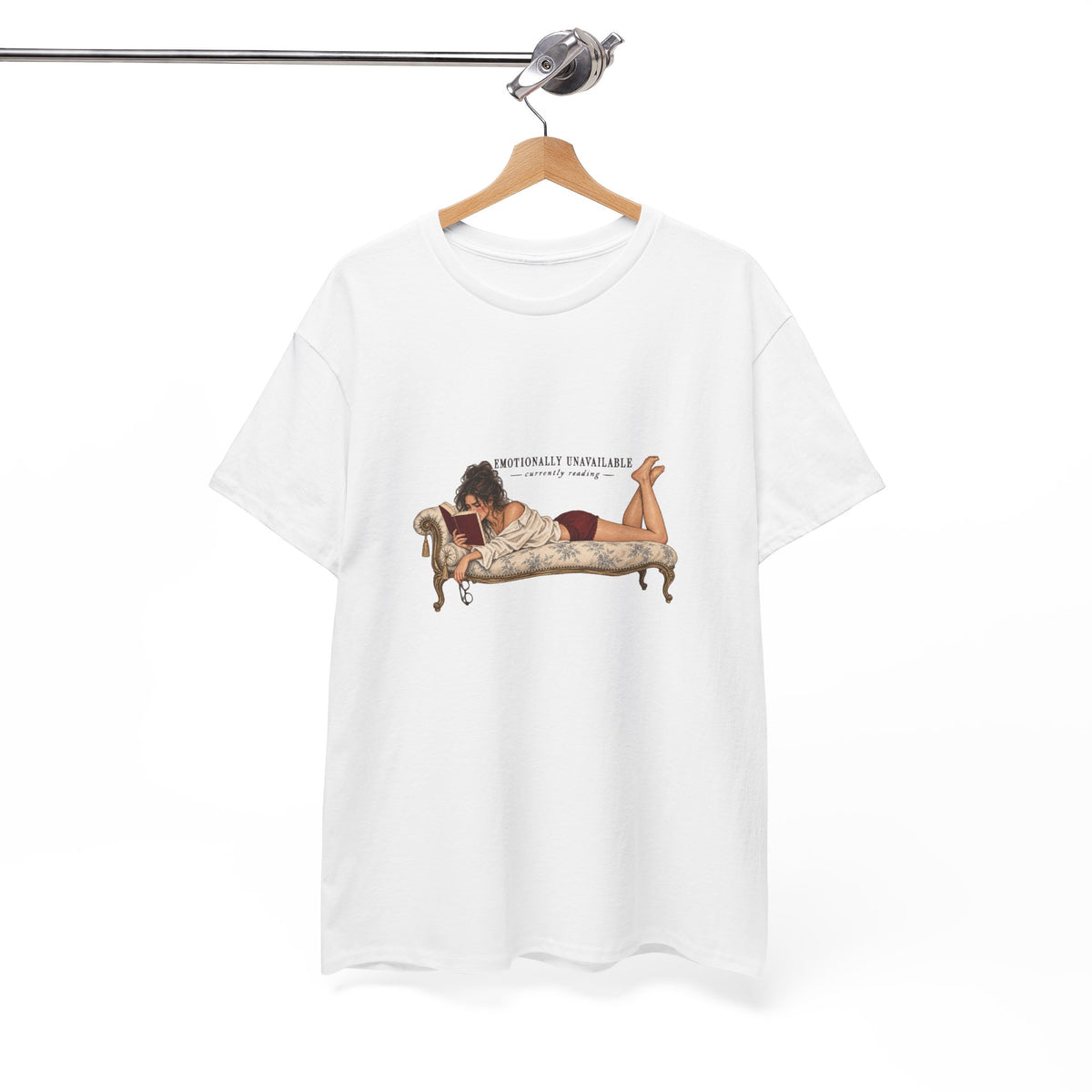 Emotionally Invested Reading Tee | Vintage Boudoir Art