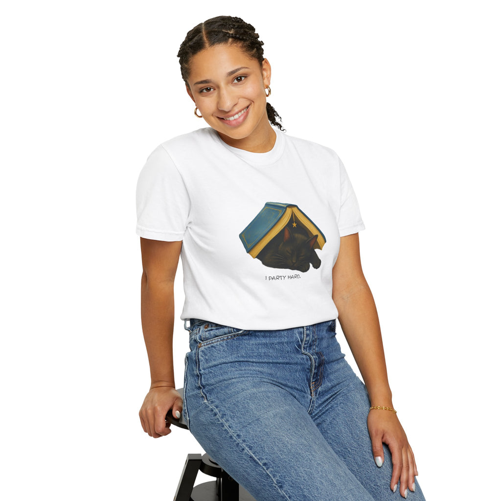 Funny Bookish Cat T-Shirt
