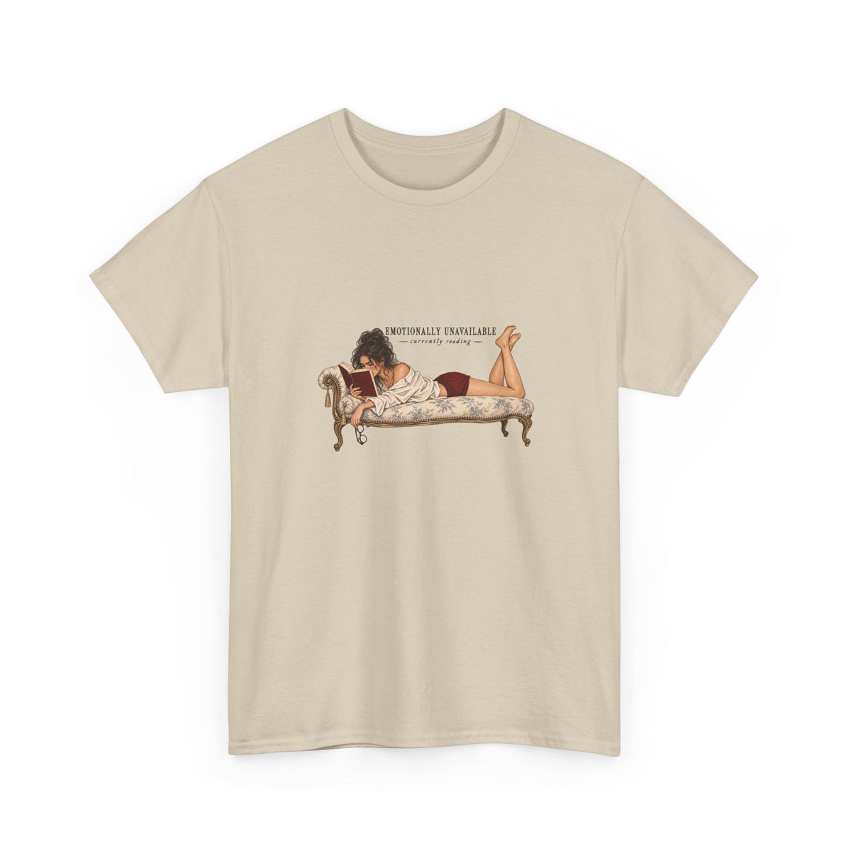 Emotionally Invested Reading Tee | Vintage Boudoir Art