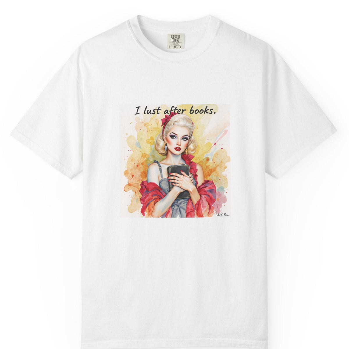 I Lust After Books - Watercolour Tee