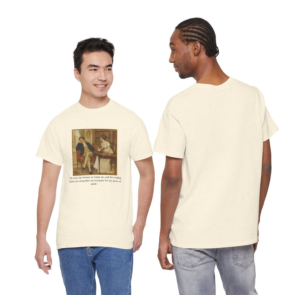 Vintage Regency Painting Tshirt with Witty Literary Quote