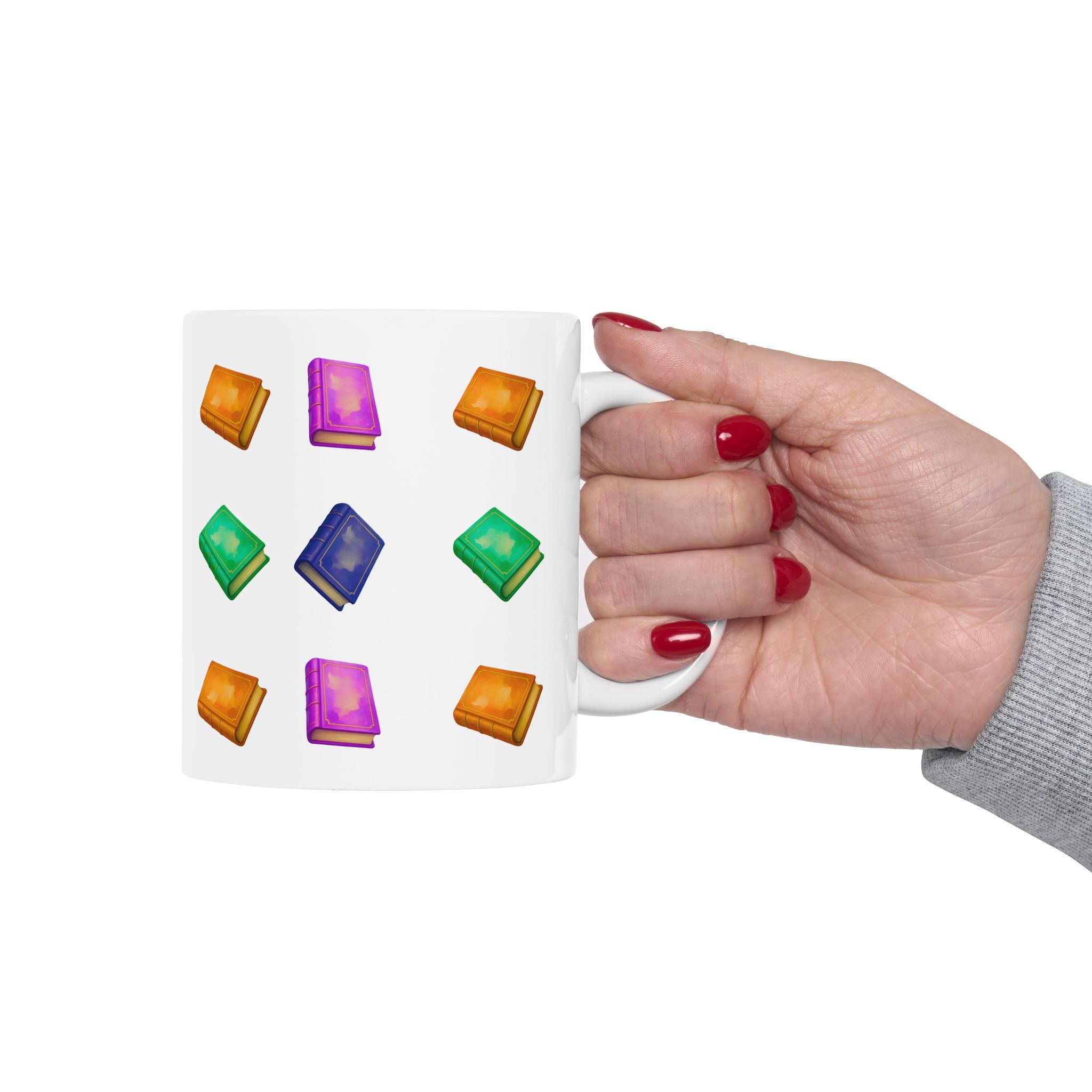 Colourful Book Pattern Mug | Books Ceramic Mug