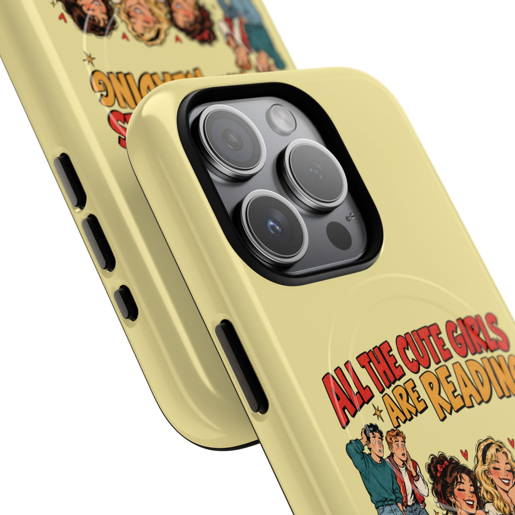 All The Cute Girls Are Reading | Retro Comic, Bookish Phone Case