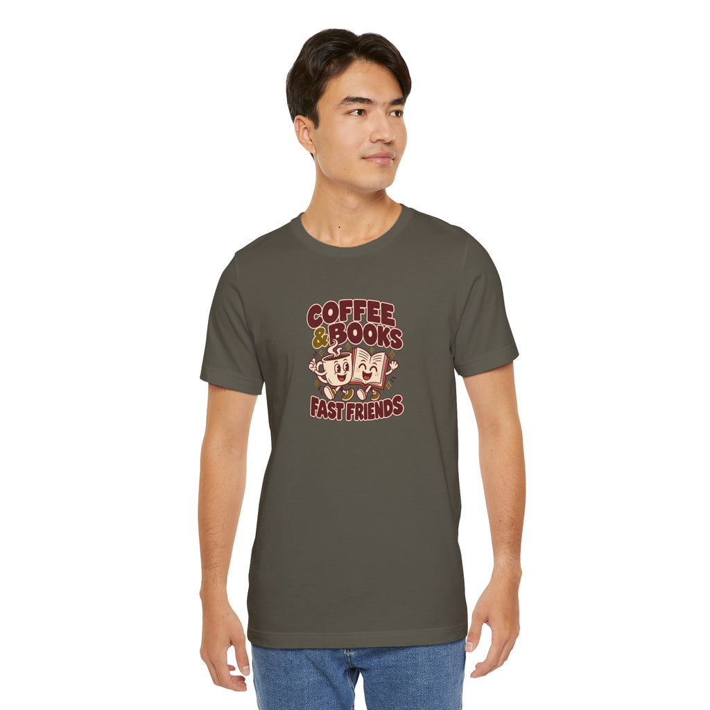 Coffee & Books Tee | Readers Illustration T Shirt