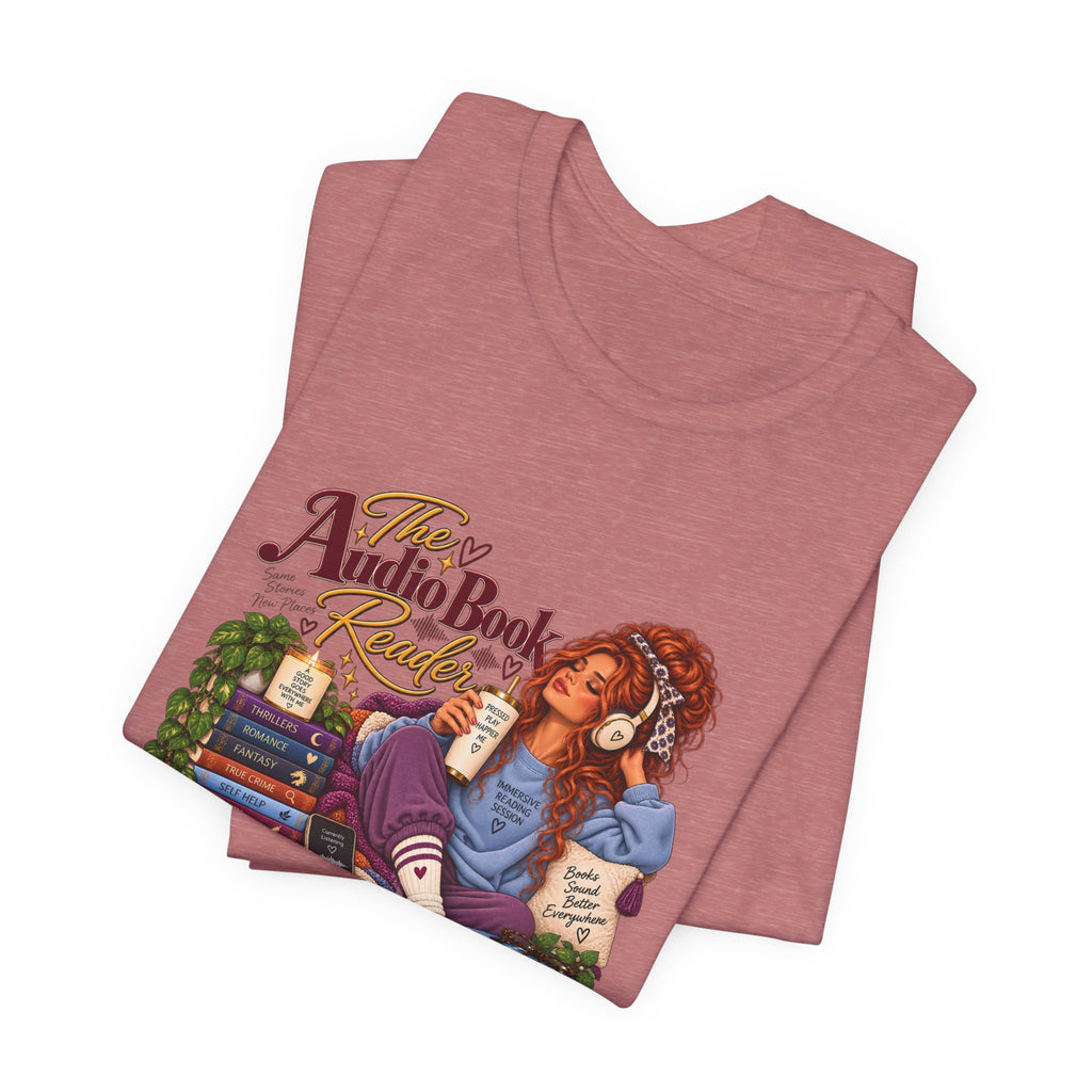 The Audiobook Reader Tee | Booklover and Audiobooks Fan, Graphic Tshirt