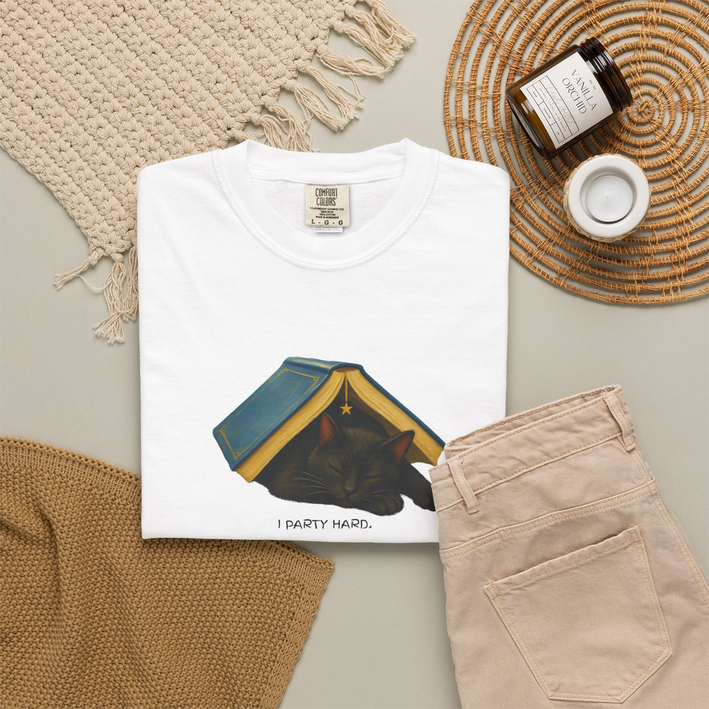 Funny Bookish Cat T-Shirt