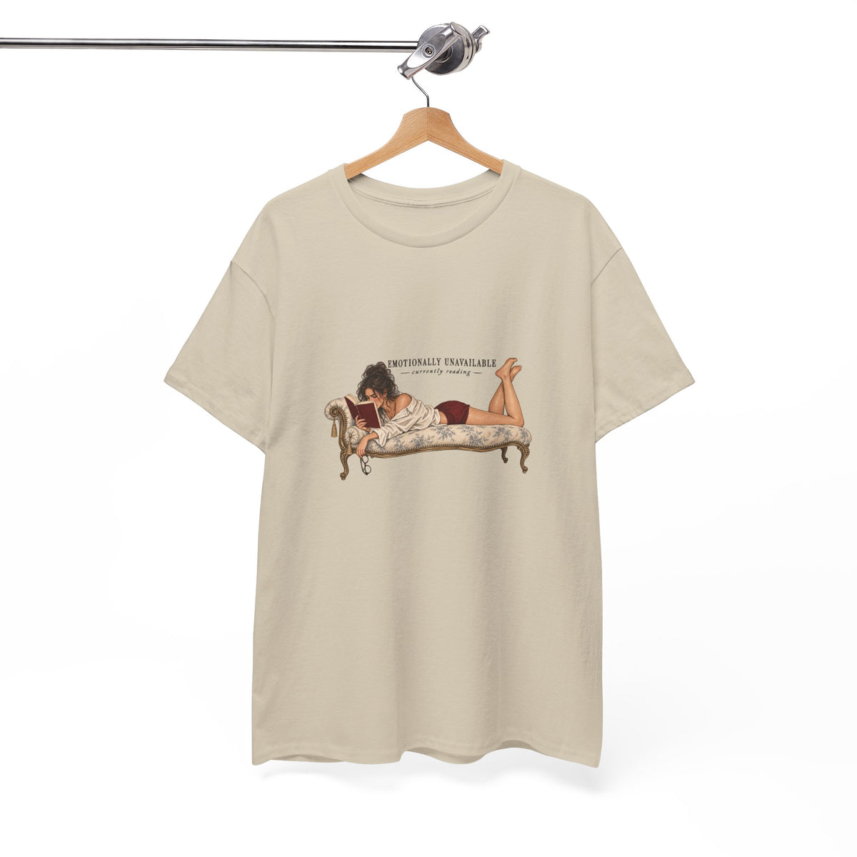 Emotionally Invested Reading Tee | Vintage Boudoir Art