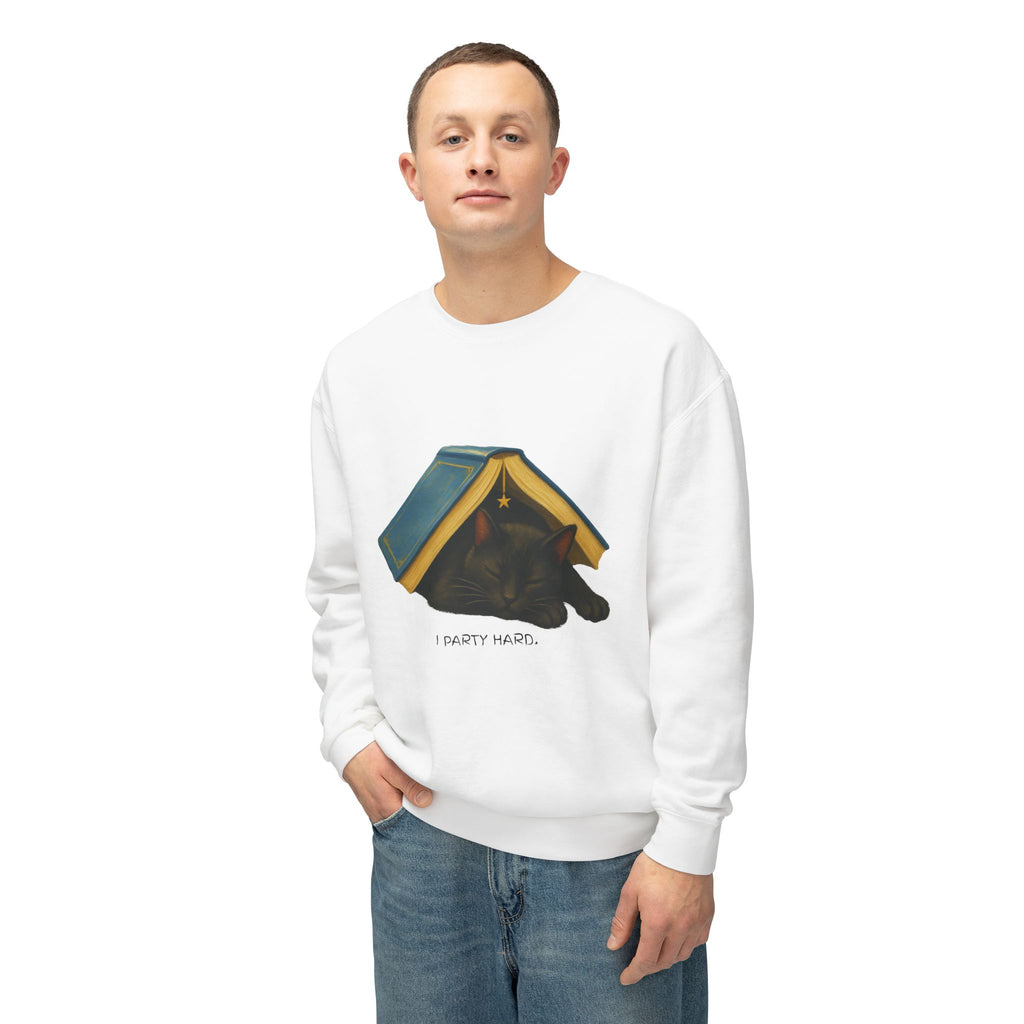 Cozy Cat ‘I Party Hard’ Sweatshirt