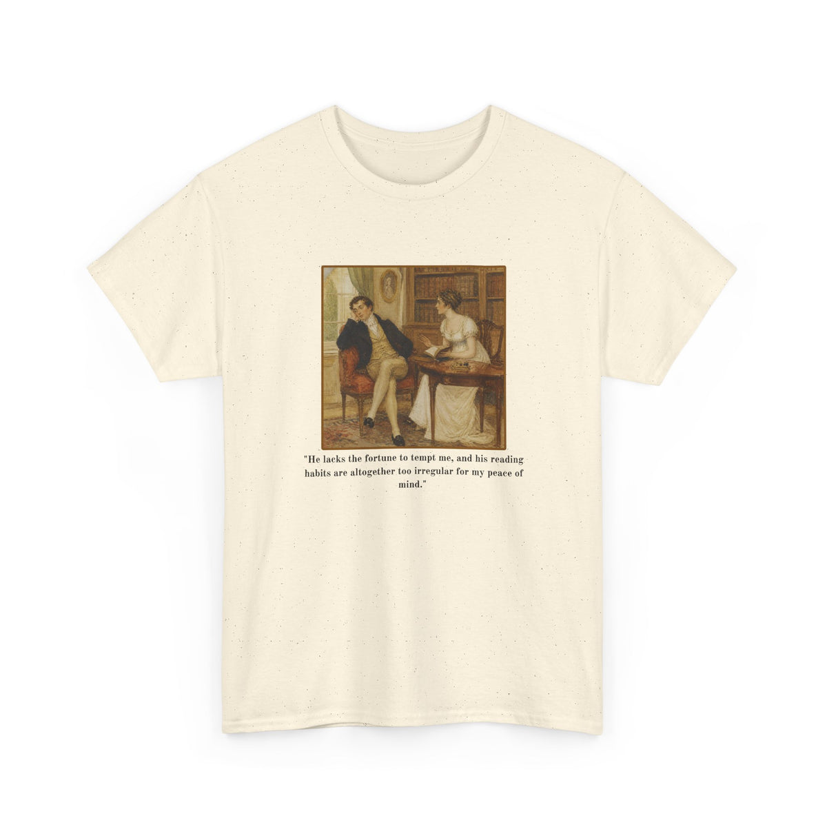 Vintage Regency Painting Tshirt with Witty Literary Quote
