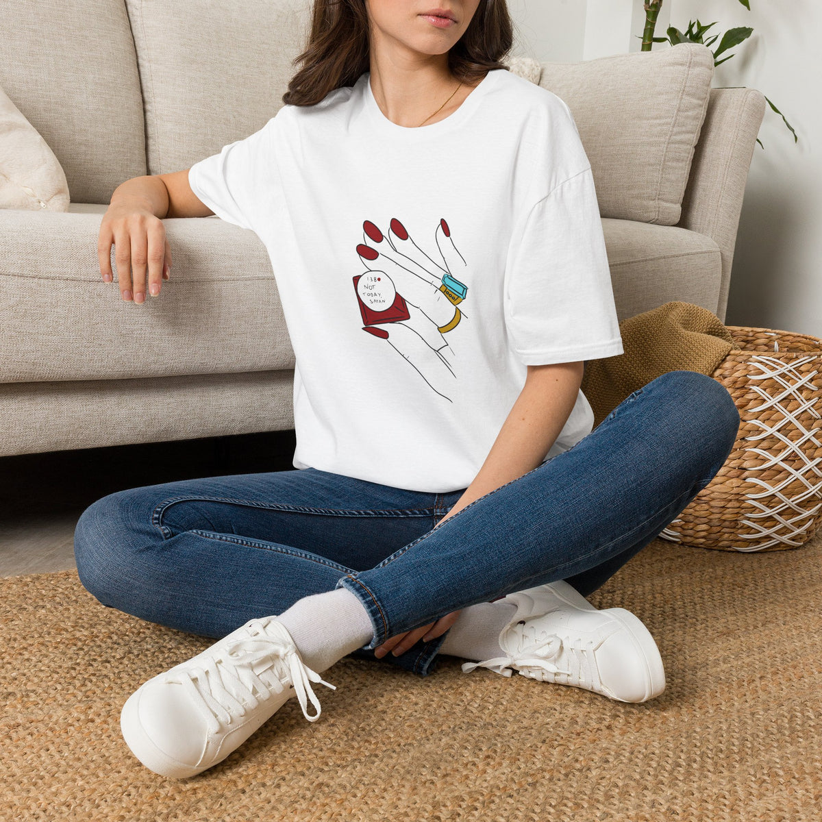 Not Today Satan T-Shirt, Funny Graphic Tee for Women, Sarcastic Shirt, Retro Humour Tee, Sassy Girl Gift, Minimalist Graphic Shirt