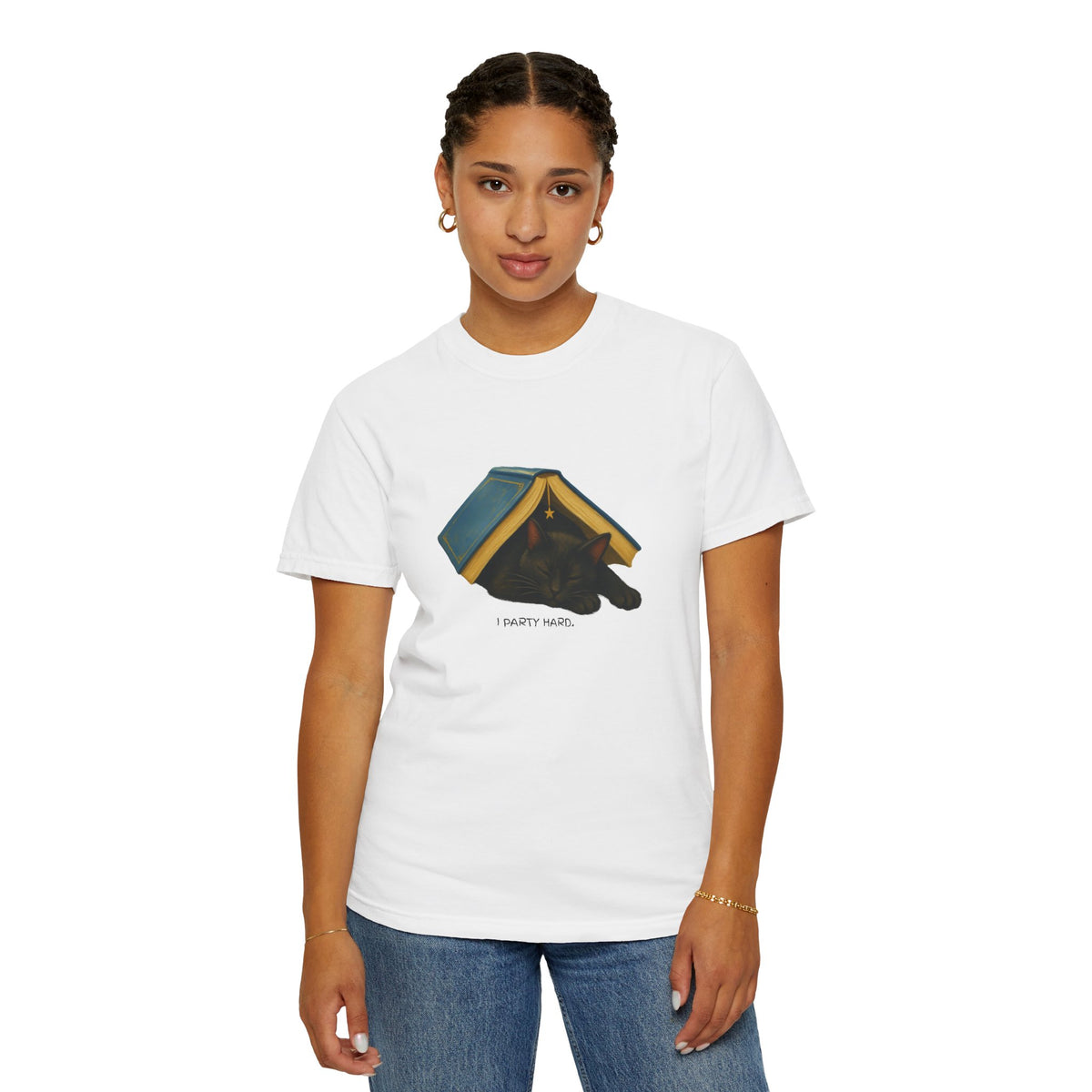 Funny Bookish Cat T-Shirt