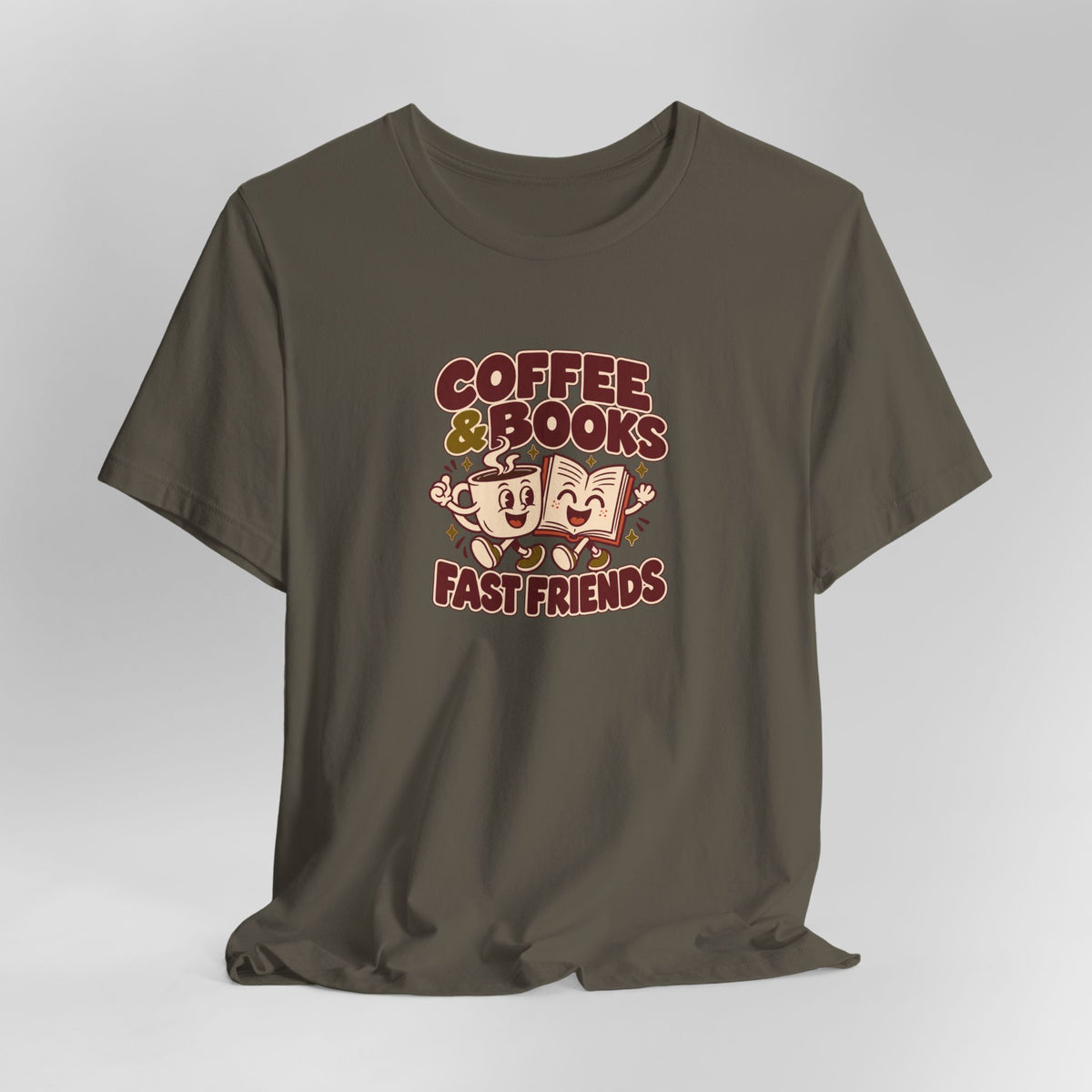 Coffee & Books Tee | Readers Illustration T Shirt