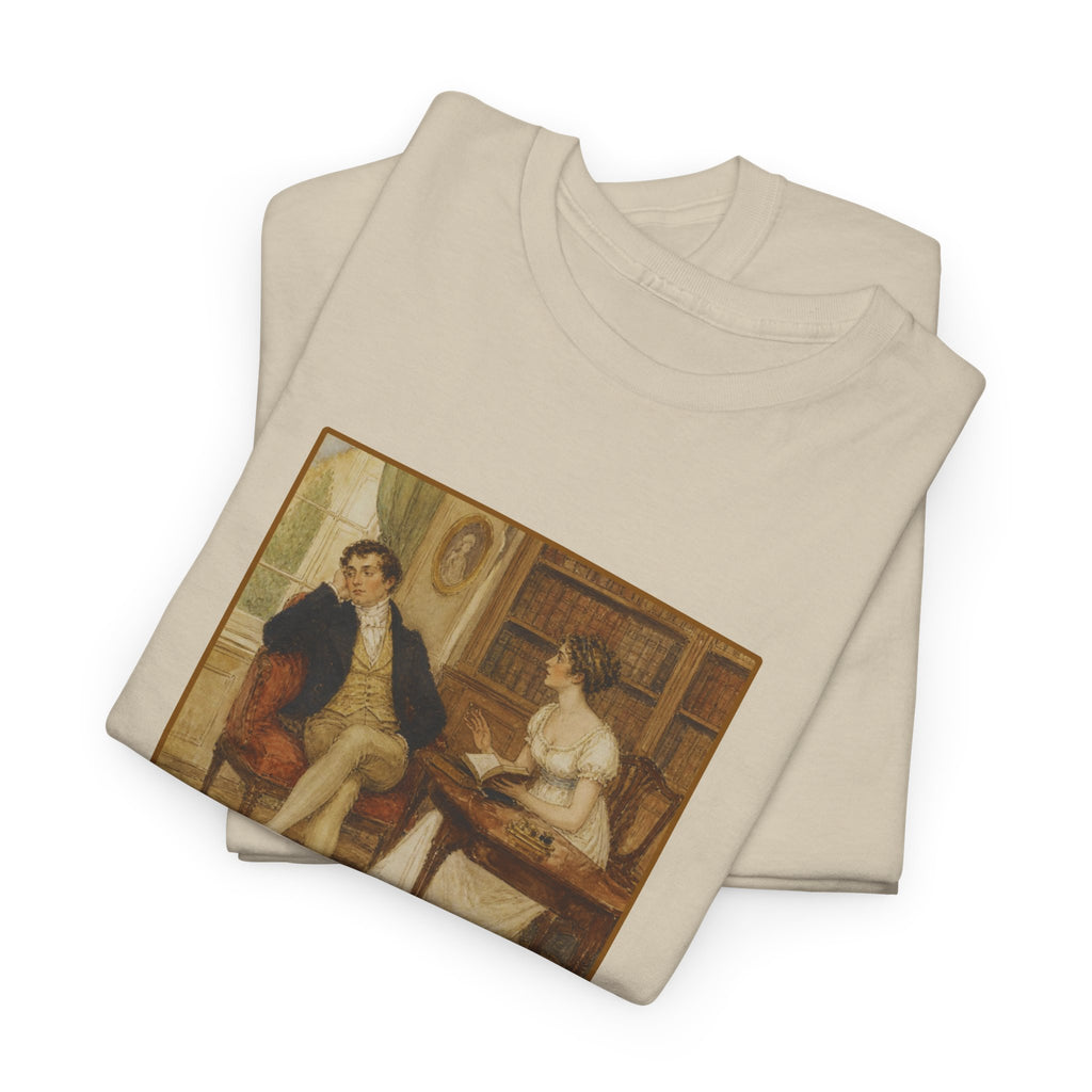 Vintage Regency Painting Tshirt with Witty Literary Quote