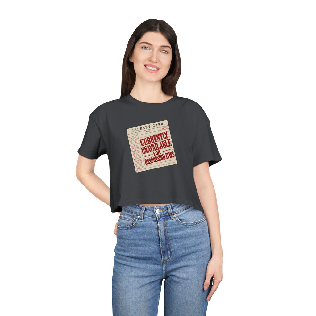 Stamped Library Card Tee | Crop