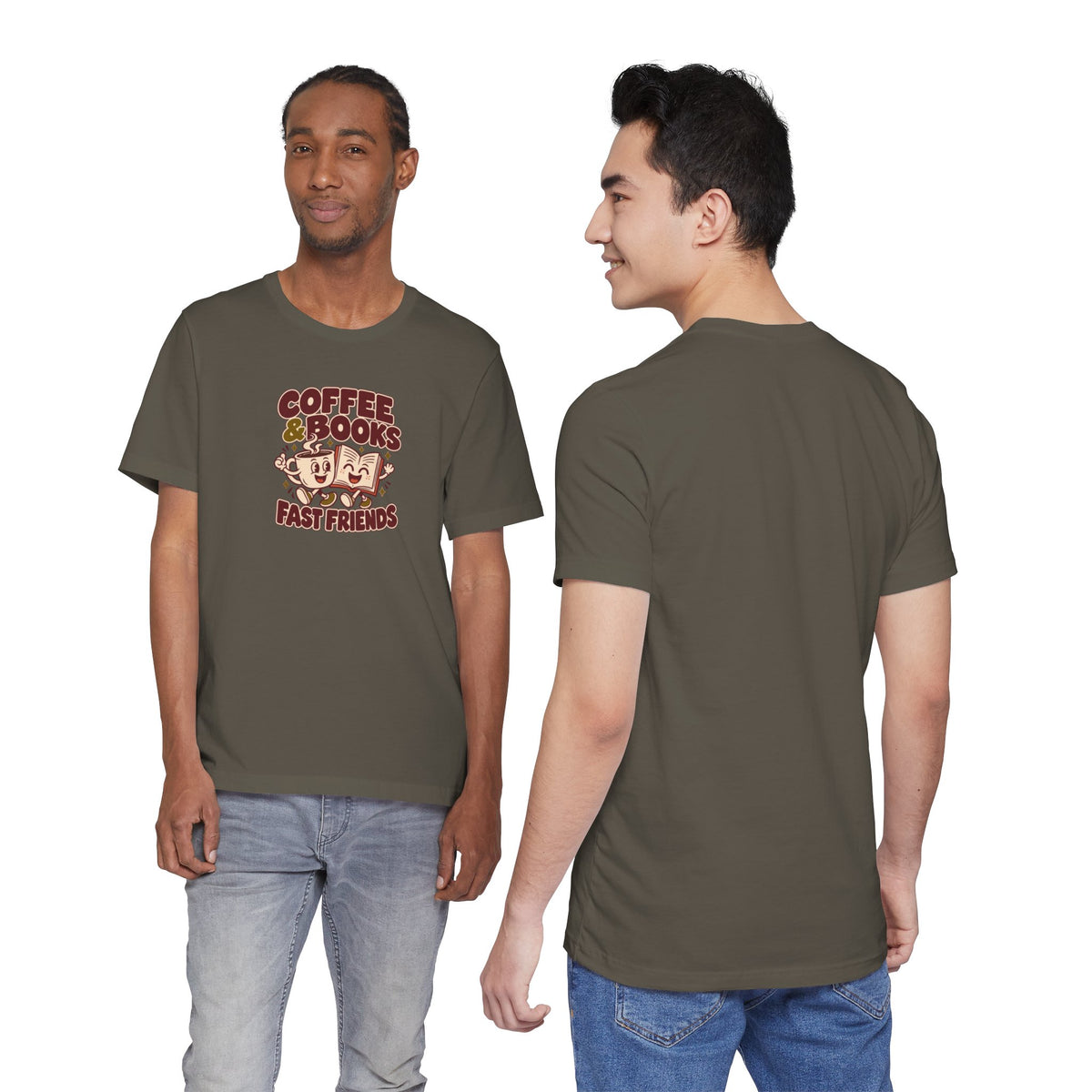 Coffee & Books Tee | Readers Illustration T Shirt