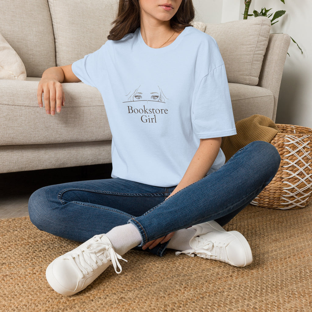 Bookstore Girl T-Shirt — Minimalist Reading Tee for Book Lovers
