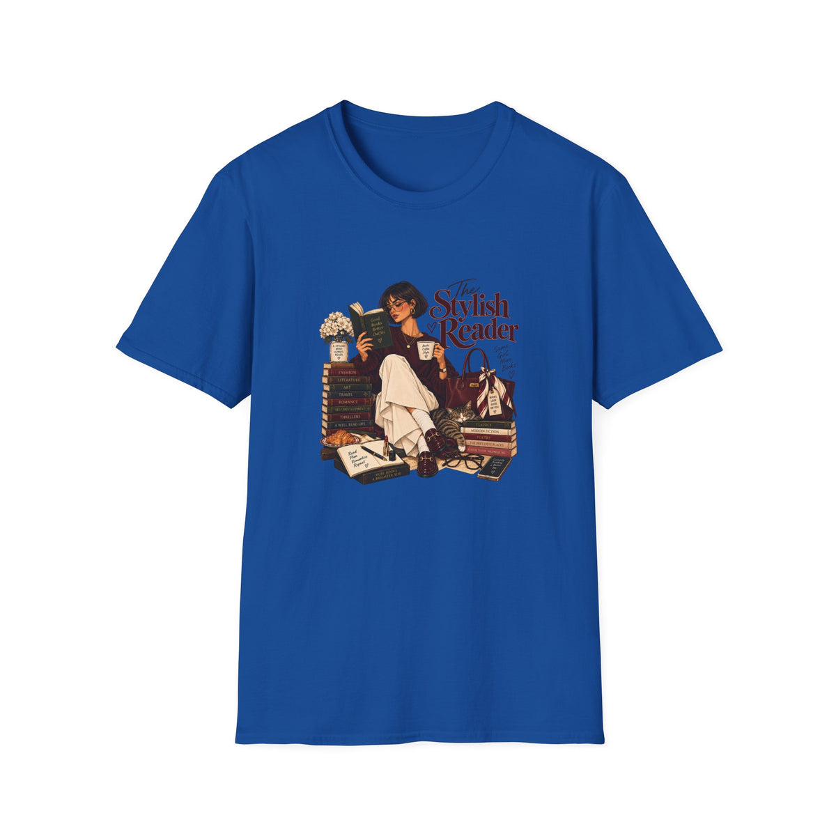 The Stylish Reader Tee | Book Lover Graphic Tshirt