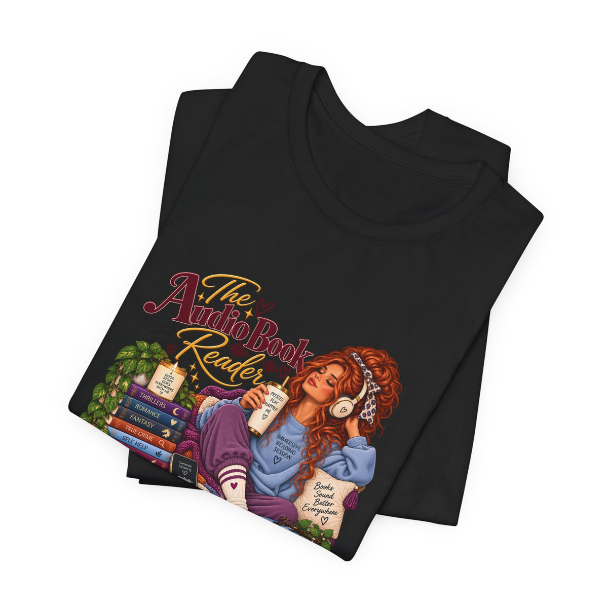 The Audiobook Reader Tee | Booklover and Audiobooks Fan, Graphic Tshirt