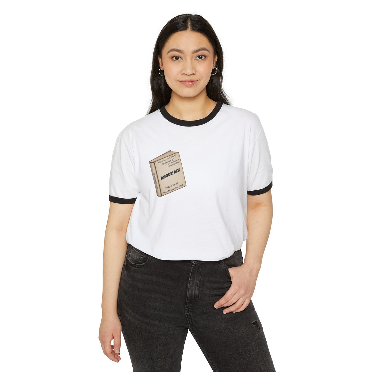 About Me Bookish Ringer Tee