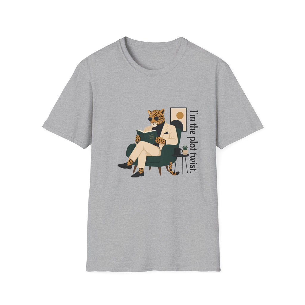 T-Shirt — "I’m the Plot Twist" Leopard Graphic Tee