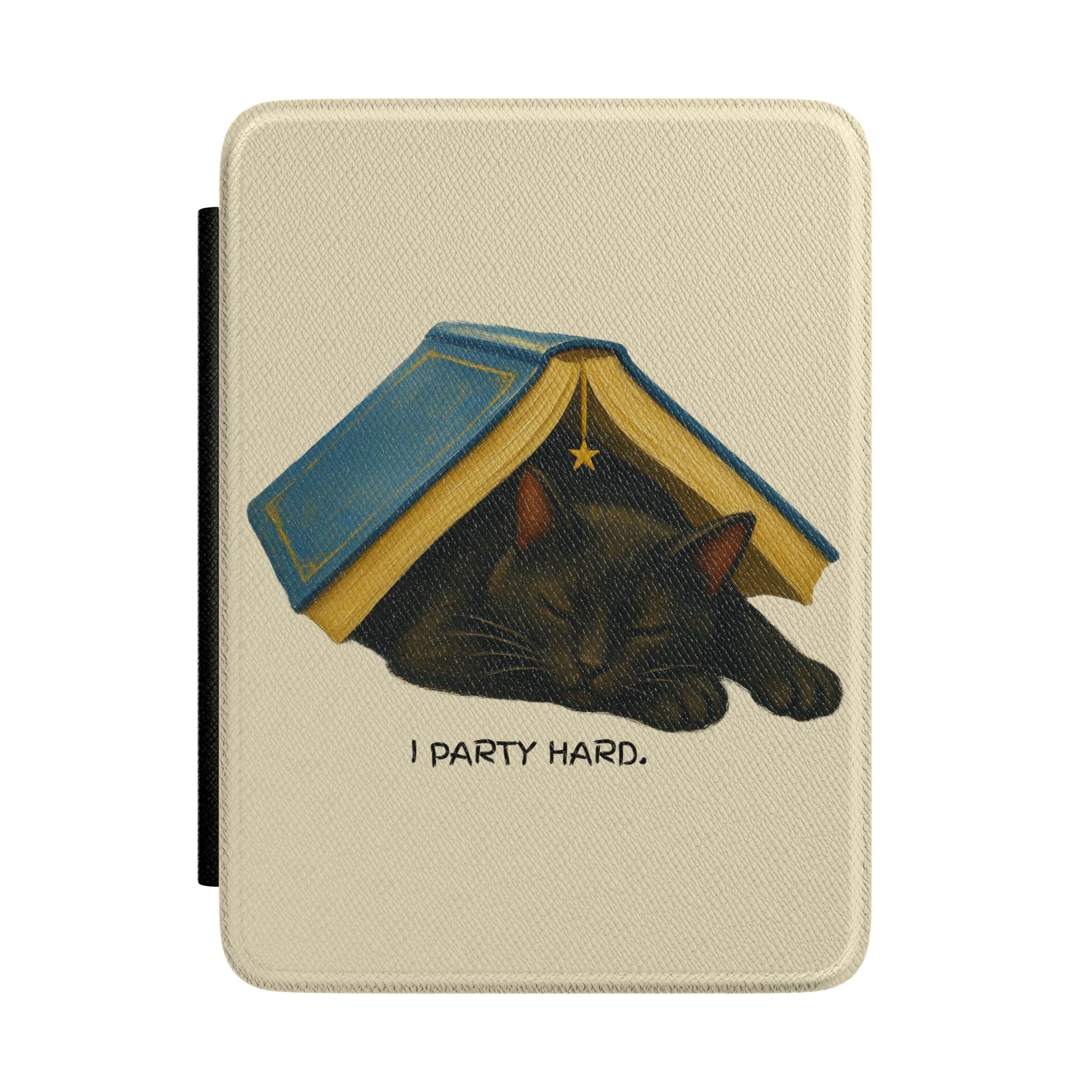 Sleeping Black Cat with Book Kindle Case | Bookish Reader Accessory