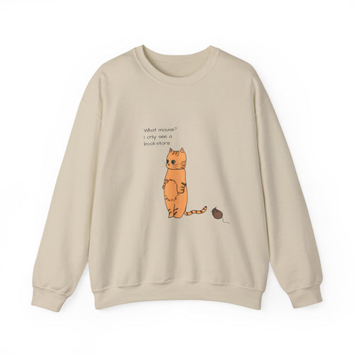 "What mouse? I only see a bookstore" Cute Cat, Book Tee