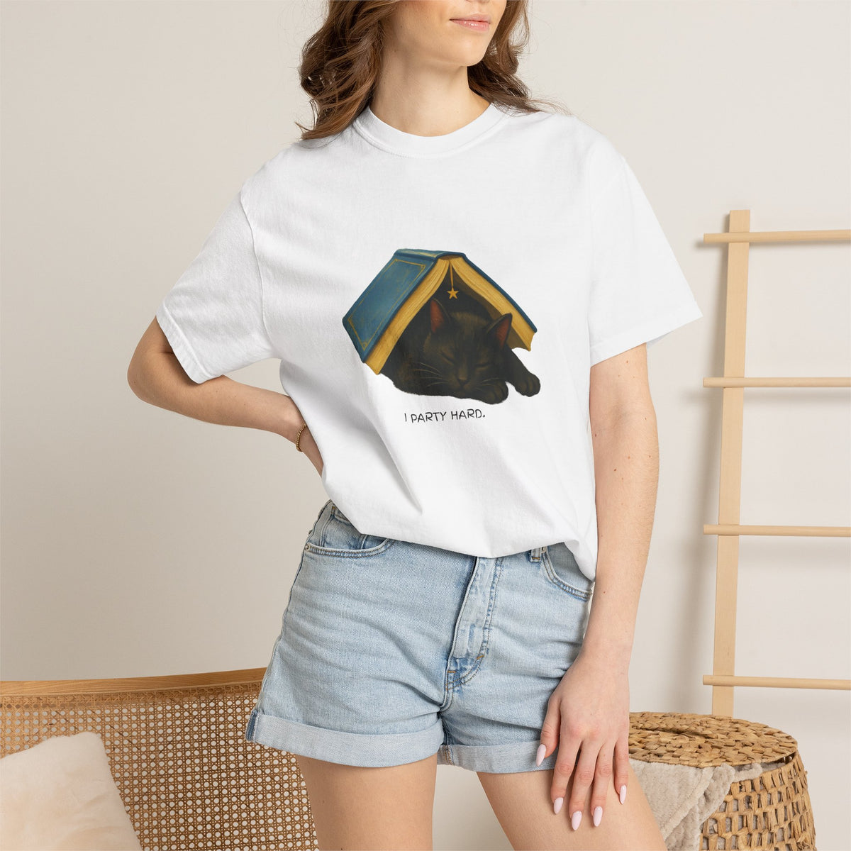 Funny Bookish Cat T-Shirt
