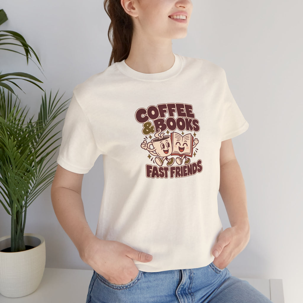 Coffee & Books Tee | Readers Illustration T Shirt
