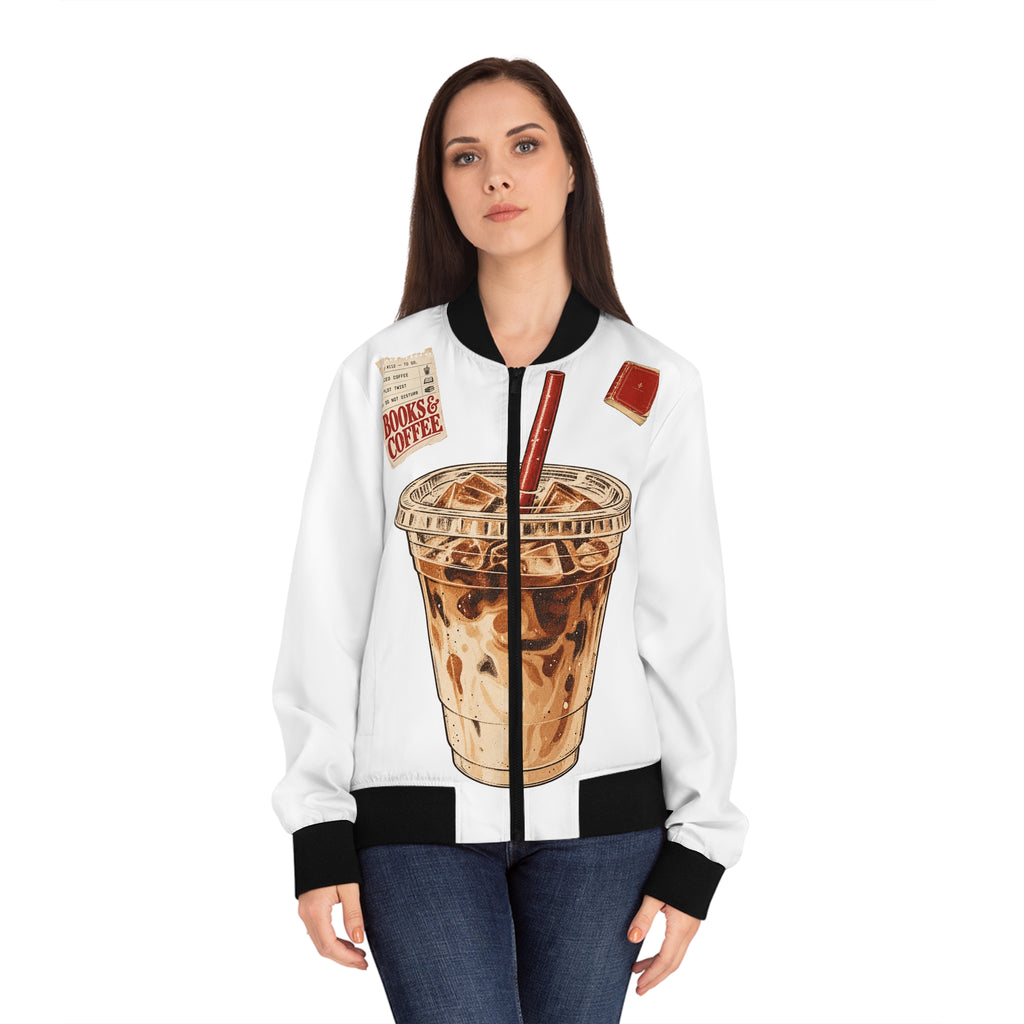 Books and Coffee Bomber Jacket