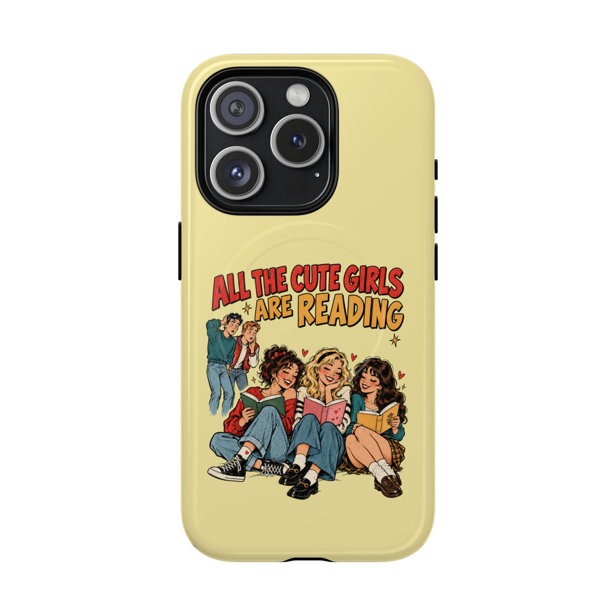 All The Cute Girls Are Reading | Retro Comic, Bookish Phone Case