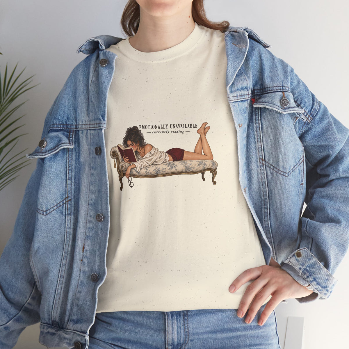 Emotionally Invested Reading Tee | Vintage Boudoir Art