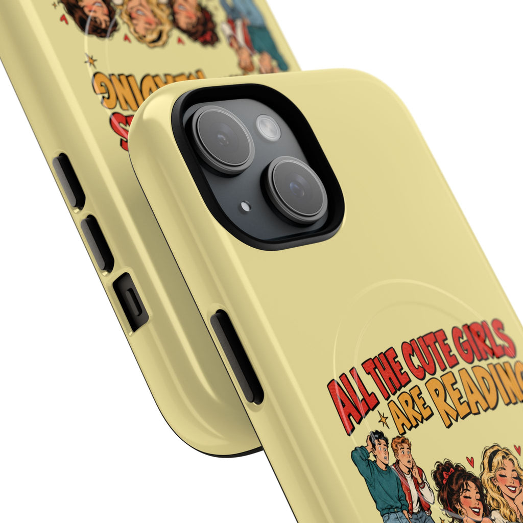 All The Cute Girls Are Reading | Retro Comic, Bookish Phone Case