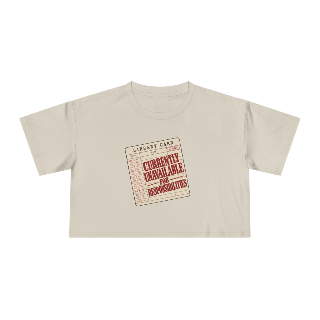 Stamped Library Card Tee | Crop