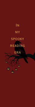 In my spooky reading era | Quote, Halloween Raven, Bookmark