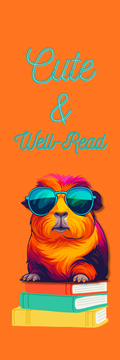 Cute & Well-Read | Quote Guinea Pig Bookmark