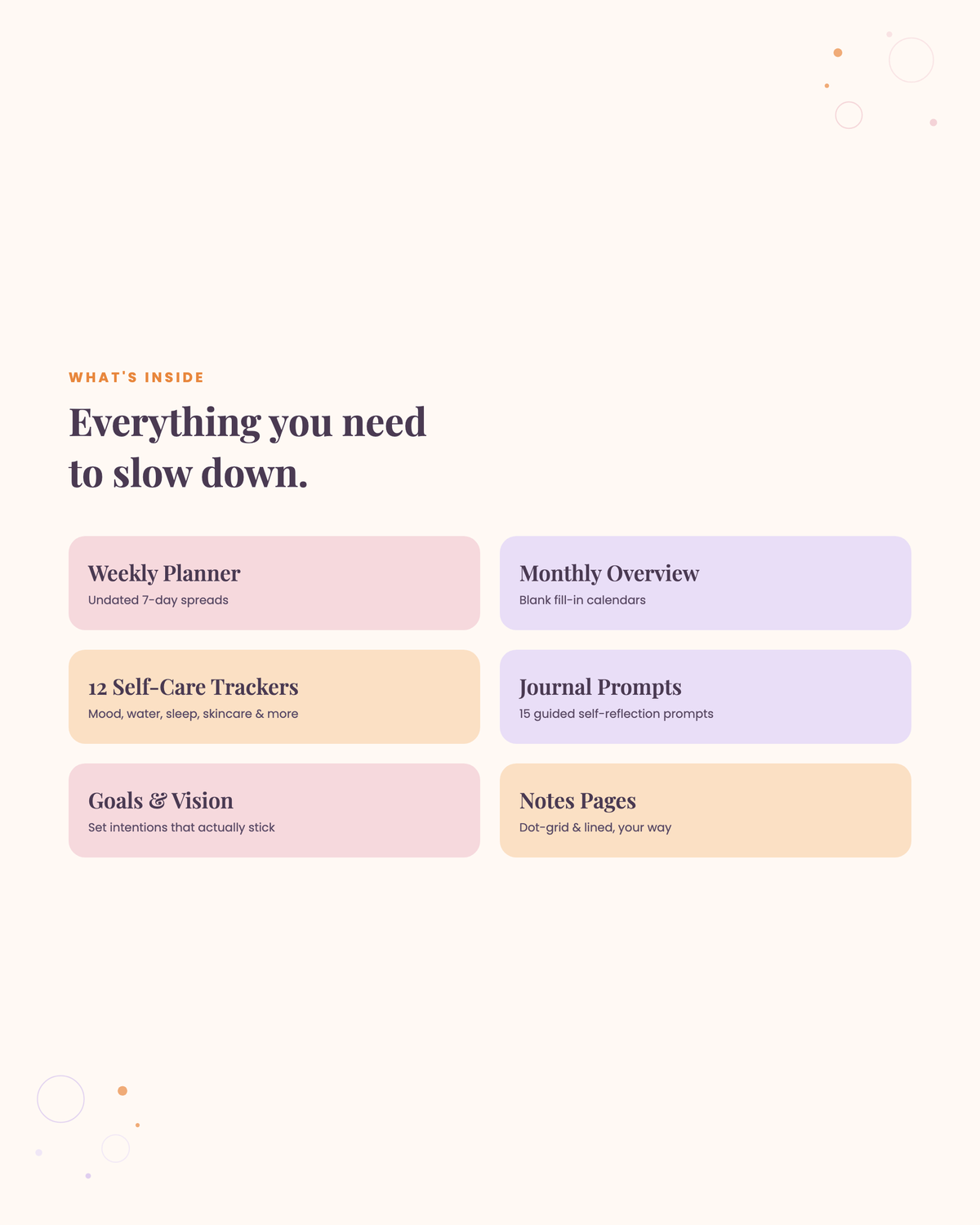 BREATHE & BLOOM Self-Care Digital Planner