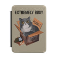 Extremely Busy Cat in Books Kindle Case | Book Lover E-Reader Cover
