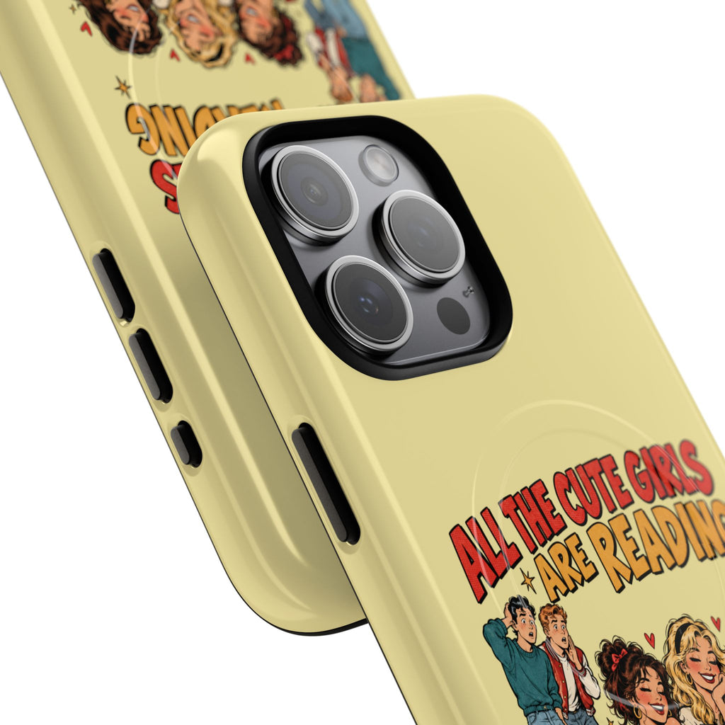 All The Cute Girls Are Reading | Retro Comic, Bookish Phone Case