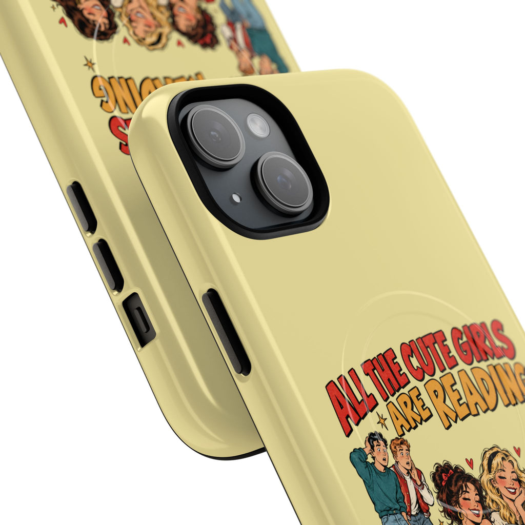 All The Cute Girls Are Reading | Retro Comic, Bookish Phone Case