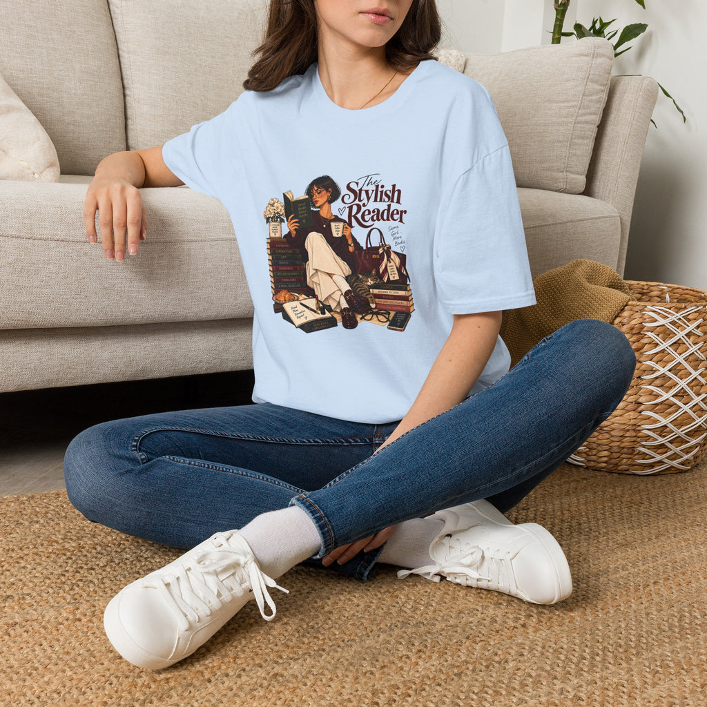 The Stylish Reader Tee | Book Lover Graphic Tshirt